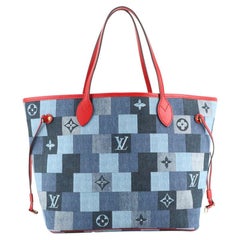 Louis Vuitton Neverfull Tote Damier and Monogram Patchwork Denim MM