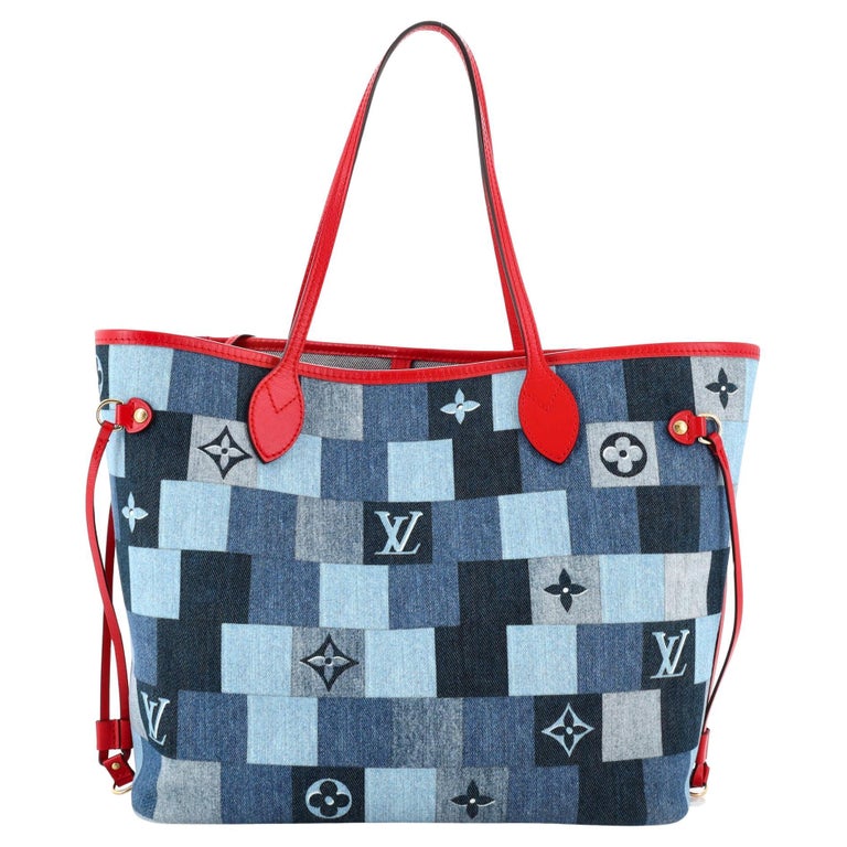 Louis Vuitton Neverfull Tote Damier and Monogram Patchwork Denim MM For  Sale at 1stDibs