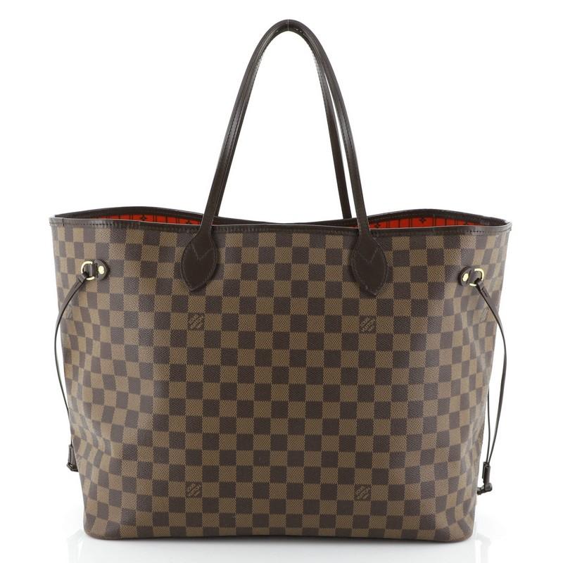 Gray Louis Vuitton Neverfull Tote Damier GM 