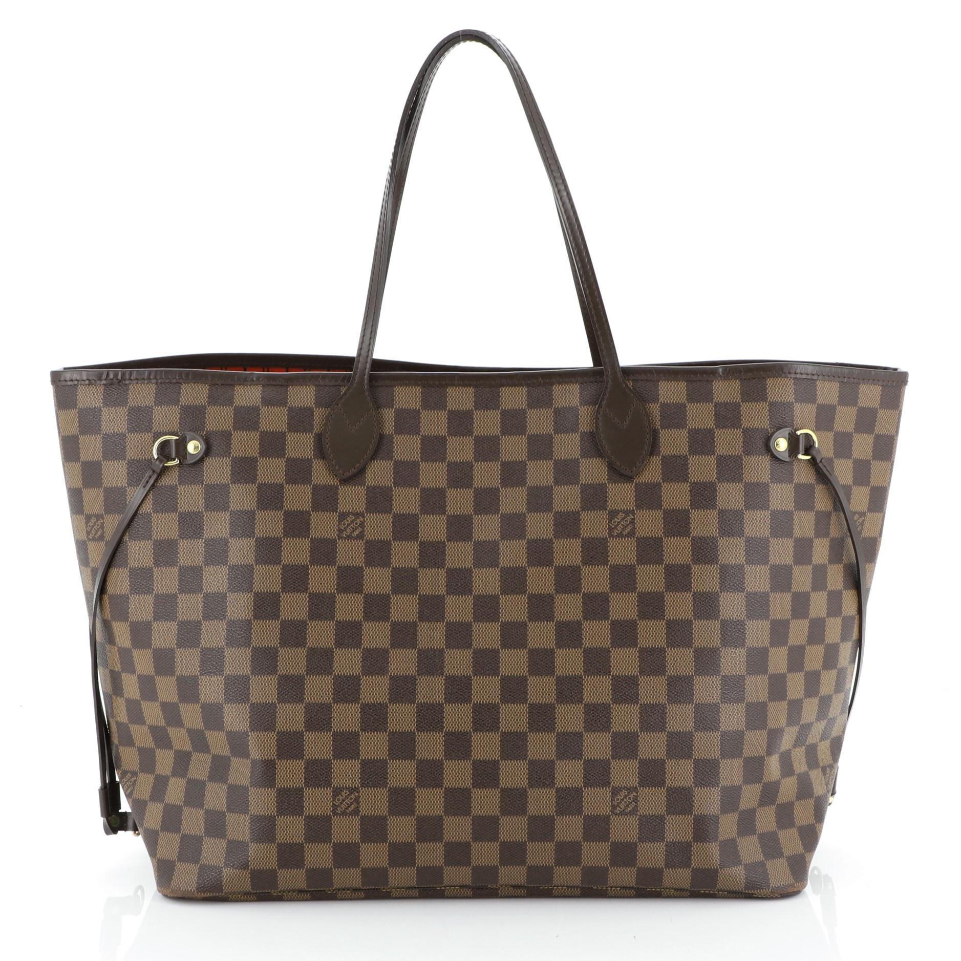 Gray Louis Vuitton Neverfull Tote Damier GM