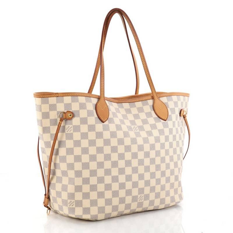 Louis Vuitton Neverfull Tote Damier MM In Good Condition In NY, NY