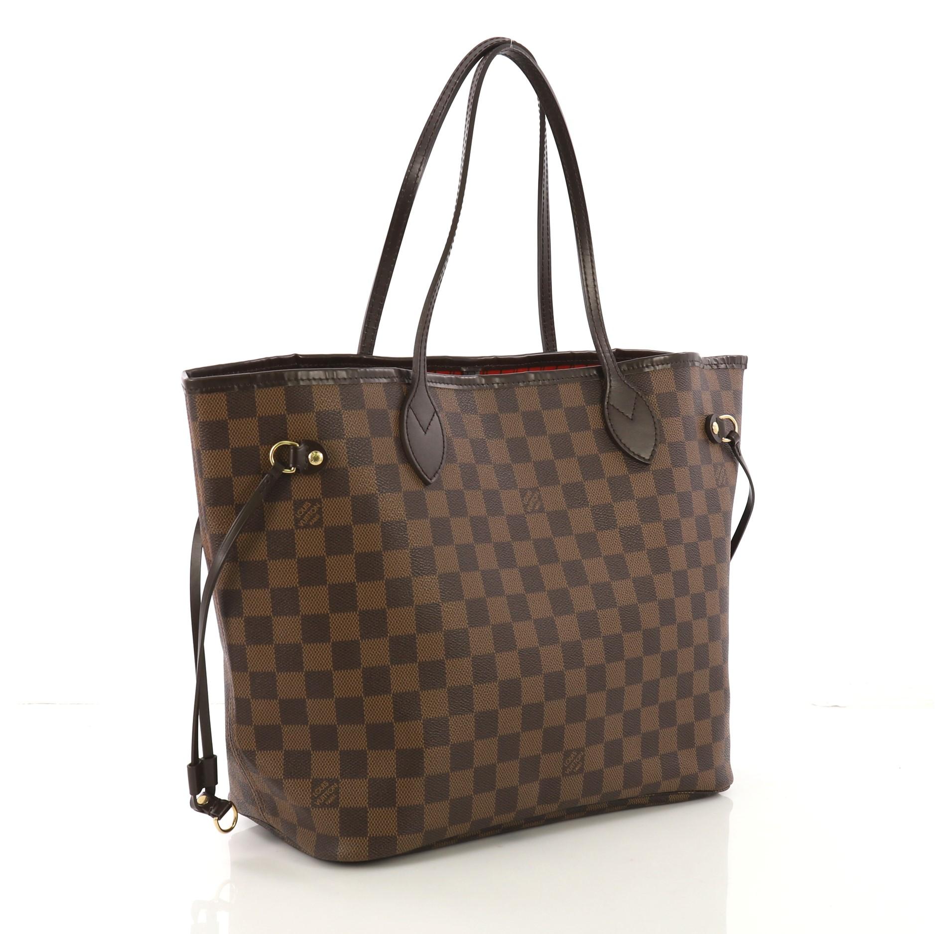 Black Louis Vuitton Neverfull Tote Damier MM