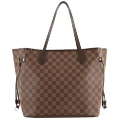 Used Louis Vuitton Neverfull Tote Damier MM