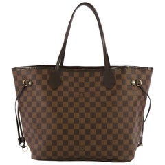 Used Louis Vuitton Neverfull Tote Damier MM