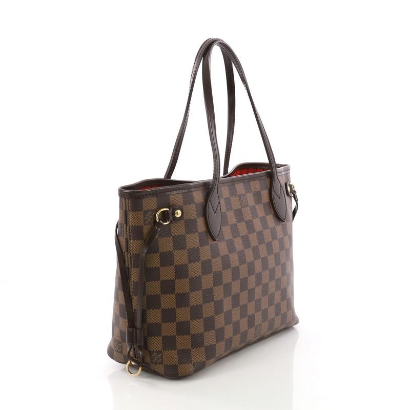 Black Louis Vuitton Neverfull Tote Damier PM