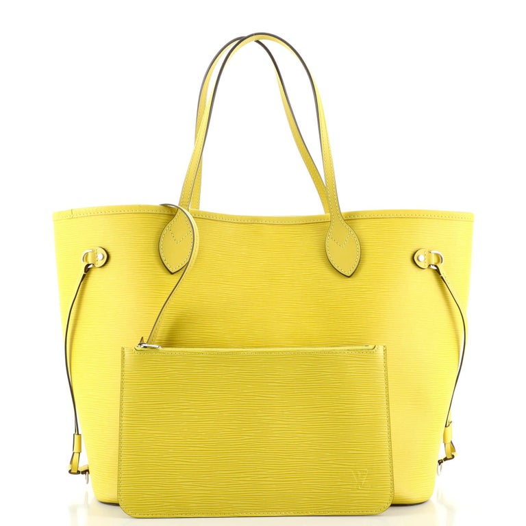 Louis Vuitton Yellow Epi Leather Neverfull MM Tote Bag Louis