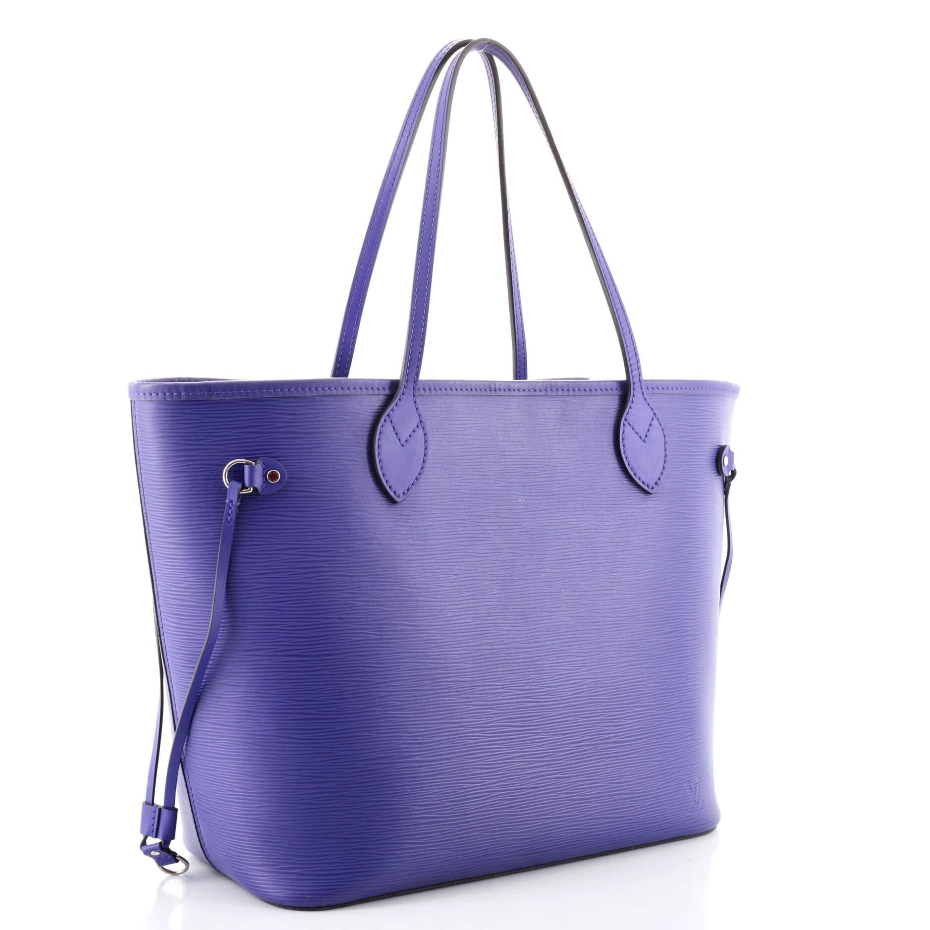 Louis Vuitton Neverfull Tragetasche Epi Leder MM (Violett)
