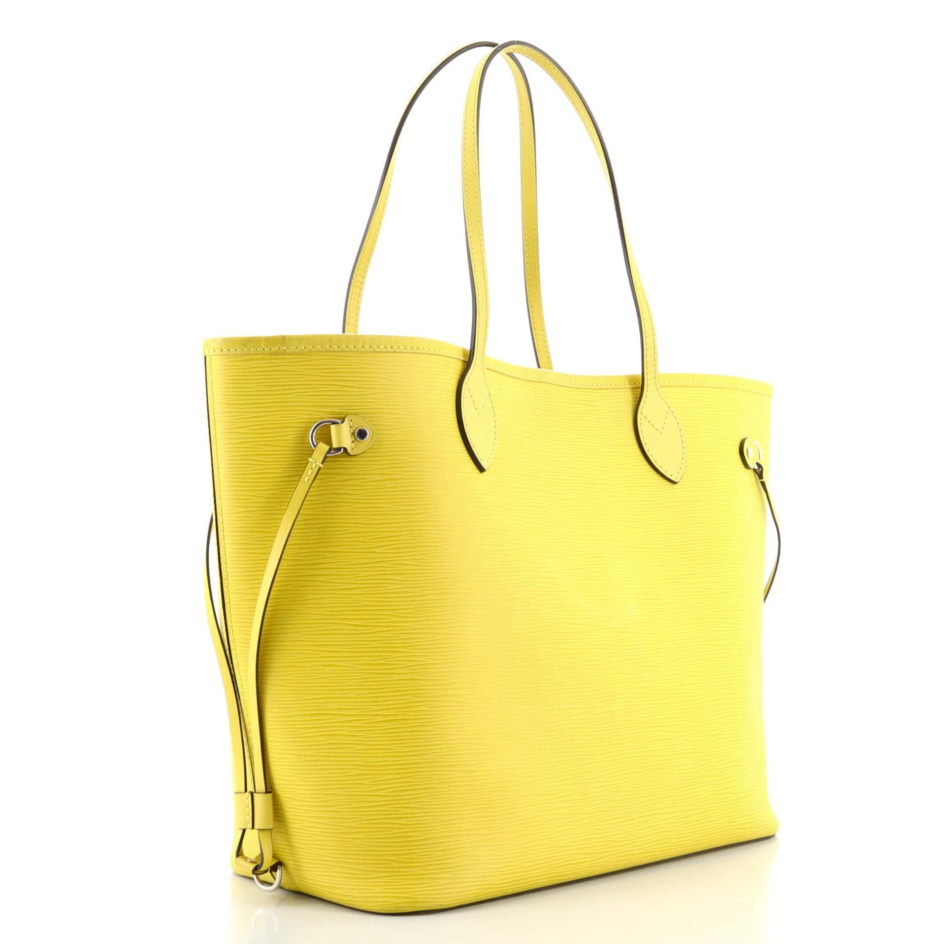 Louis Vuitton Neverfull Tragetasche Epi Leder MM (Gelb)