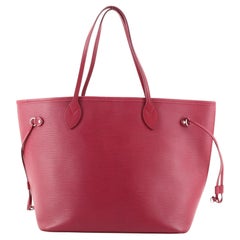 Neverfull leather tote Louis Vuitton Pink in Leather - 35116996