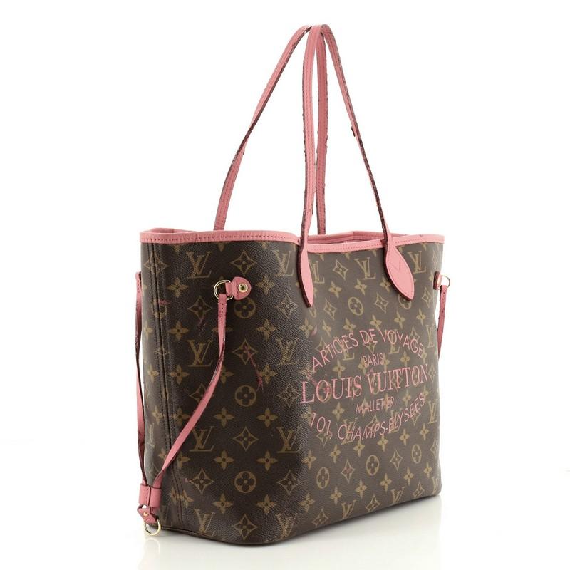 LOUIS VUITTON Rose Velours Monogram Ikat Neverfull GM Limited