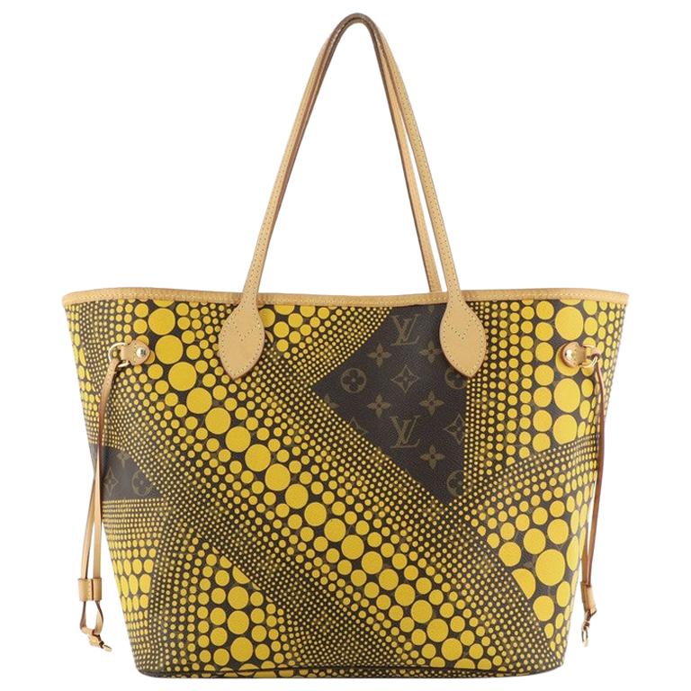 Louis Vuitton Neverfull Tote Limited Edition Kusama Waves Monogram Canvas For Sale at 1stdibs