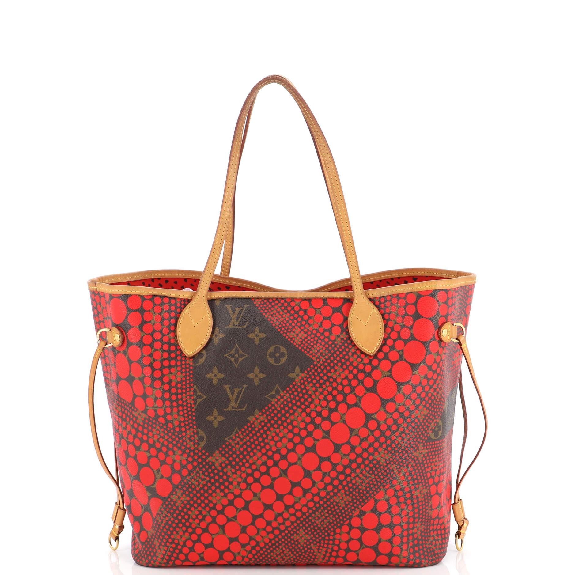 Louis Vuitton Neverfull Tote Limited Edition Kusama Waves Monogram Canvas MM In Good Condition In NY, NY