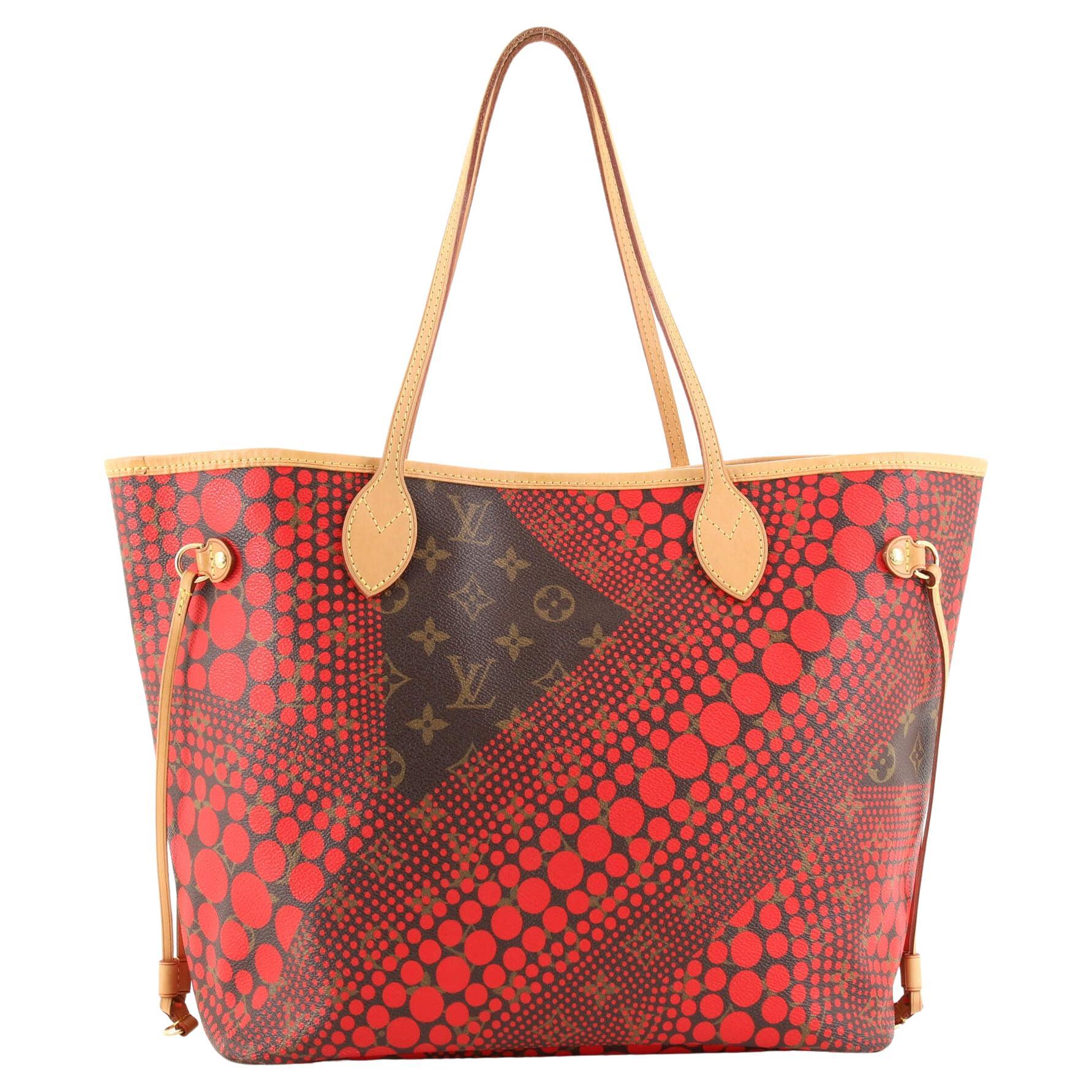 Louis Vuitton Neverfull Tote Limited Edition Kusama Waves Monogram Canvas MM