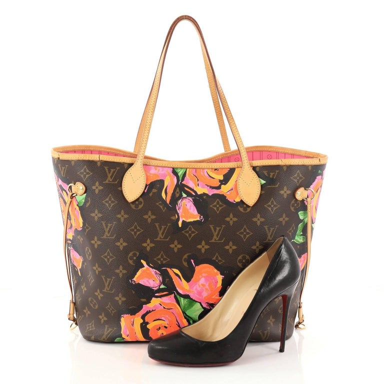 Louis Vuitton Neverfull Tote Limited Edition Monogram Canvas Roses This Authentic Louis Vuitton Neverfull Tote Limited Edition Monogram Canvas Roses Mm Created By Marc Jacobs