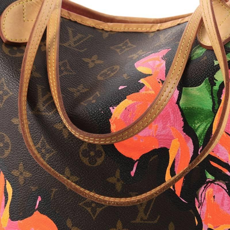 Louis Vuitton Neverfull Tote Limited Edition Monogram Canvas Roses MM 1