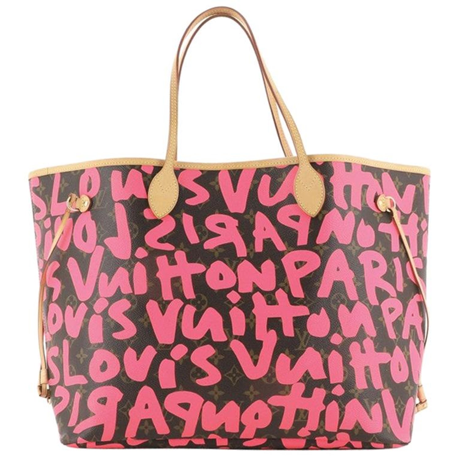 Louis Vuitton 2009 Pre-owned Monogram Graffiti Neverfull GM Tote Bag - Pink