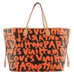Used Louis Vuitton Neverfull Tote Limited Edition Monogram Graffiti GM