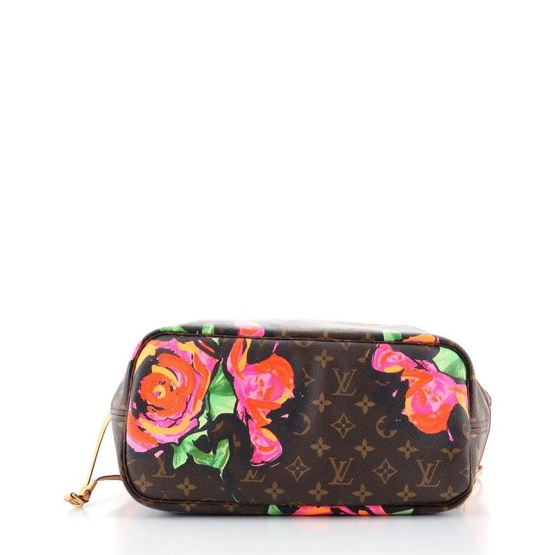 Louis Vuitton Neverfull Tote Limited Edition Monogram Roses MM In Good Condition In NY, NY