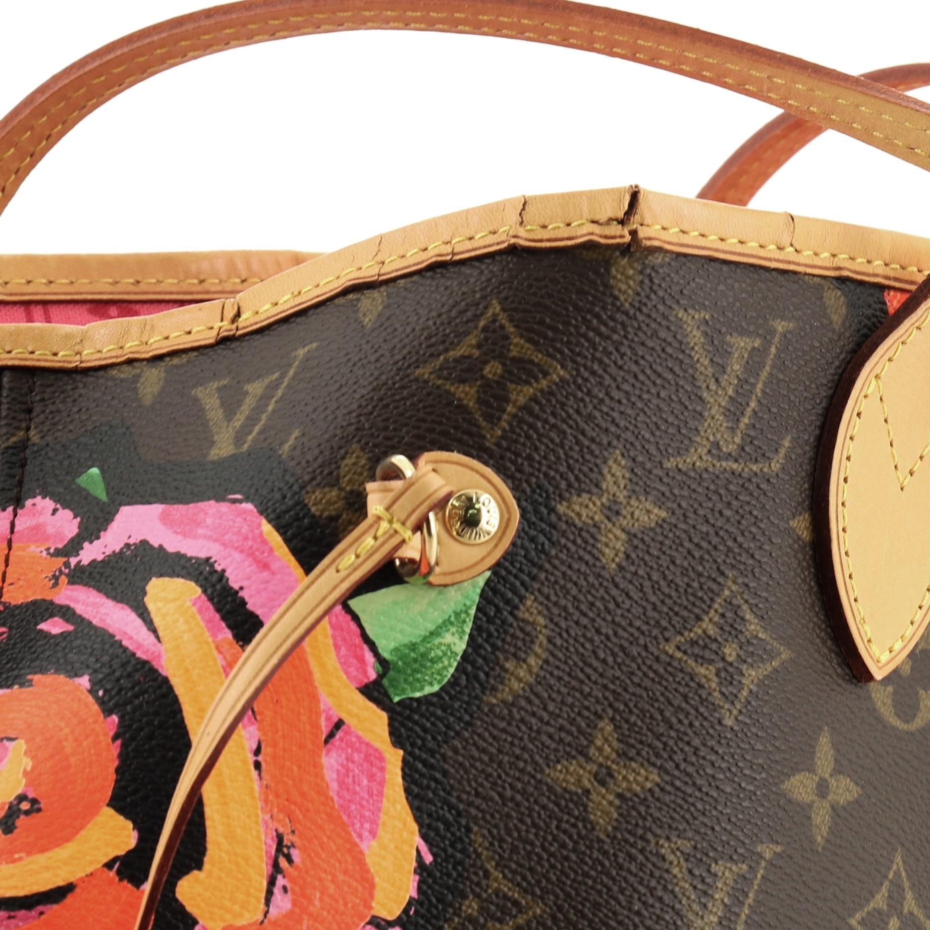 Louis Vuitton Neverfull Tote Limited Edition Monogram Roses MM 1