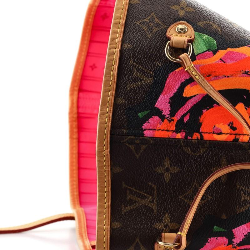 Louis Vuitton Neverfull Tote Limited Edition Monogram Roses MM 2