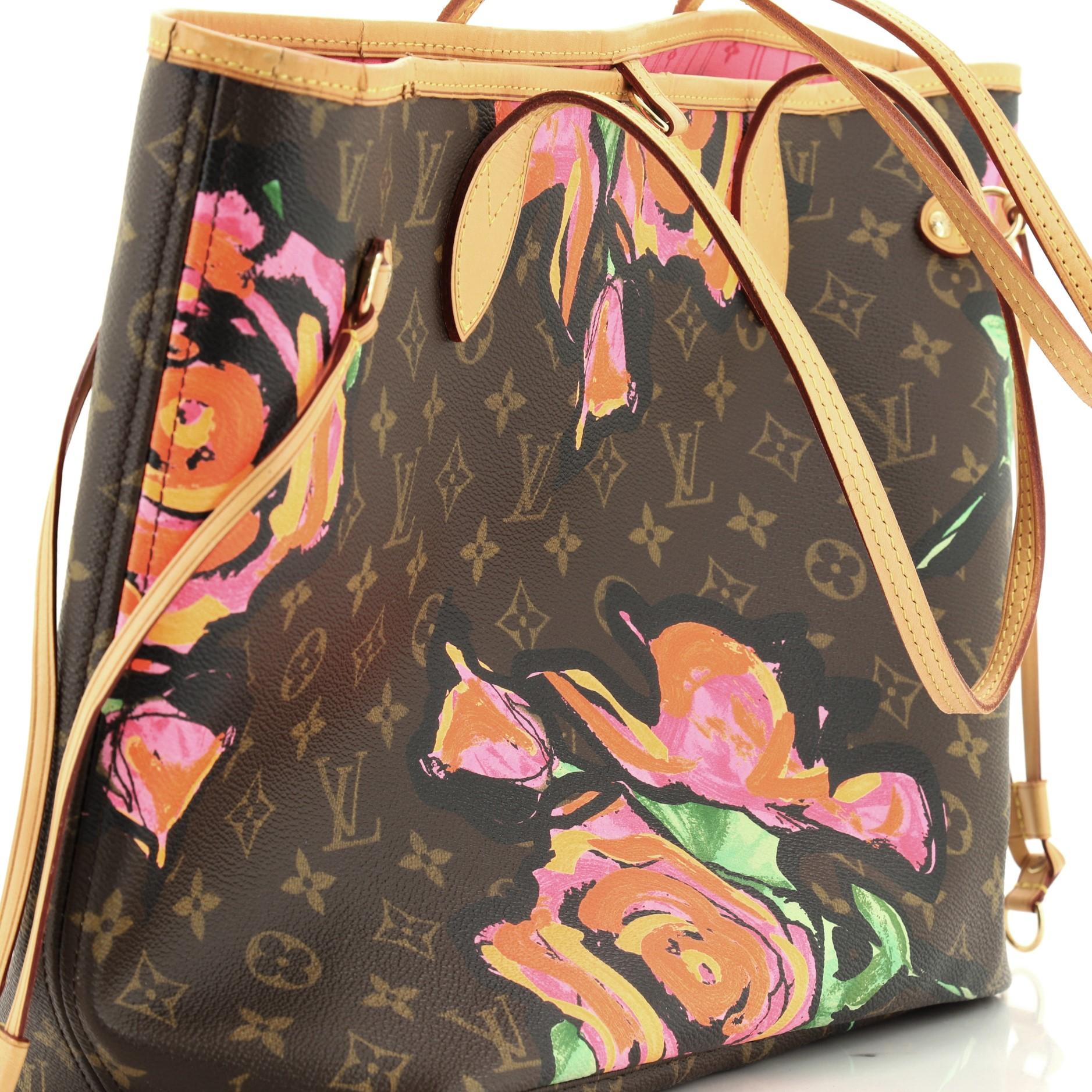 Louis Vuitton Neverfull Tote Limited Edition Monogram Roses MM 3