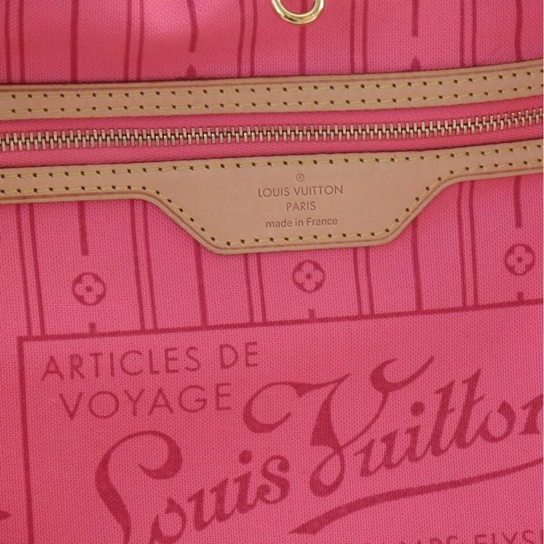Louis Vuitton Neverfull Tote Limited Edition Monogram Roses MM at 1stDibs