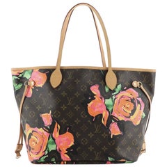 Louis Vuitton Neverfull Tote Limited Edition Monogram Roses MM