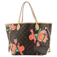 Louis Vuitton Neverfull Tote Limited Edition Monogram Roses MM