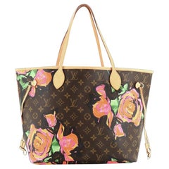 Louis Vuitton Neverfull Tote Limited Edition Monogram Roses MM 