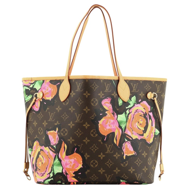 Louis Vuitton Neverfull Tote Limited Edition Monogram Roses MM For Sale at 1stdibs