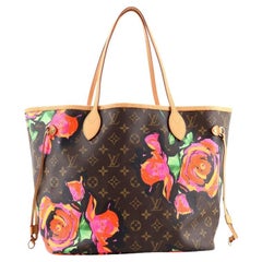 Louis Vuitton Neverfull Tote Limited Edition Monogram Roses MM