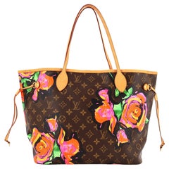 Louis Vuitton Neverfull Tote Limited Edition Monogram Roses MM