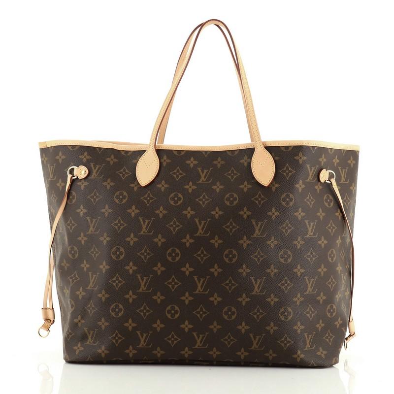 Black Louis Vuitton Neverfull Tote Monogram Canvas GM