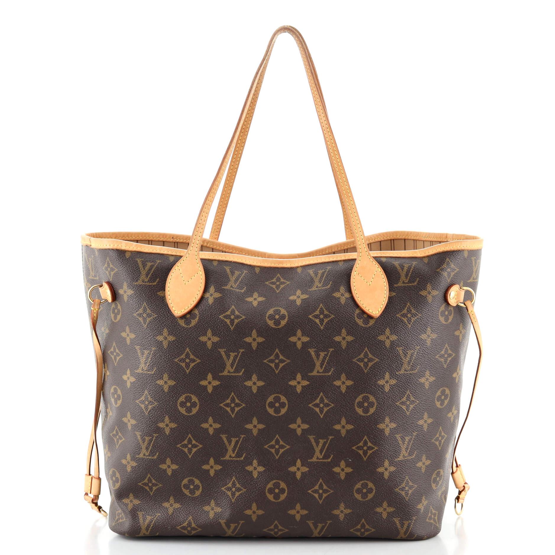 Gray Louis Vuitton Neverfull Tote Monogram Canvas MM
