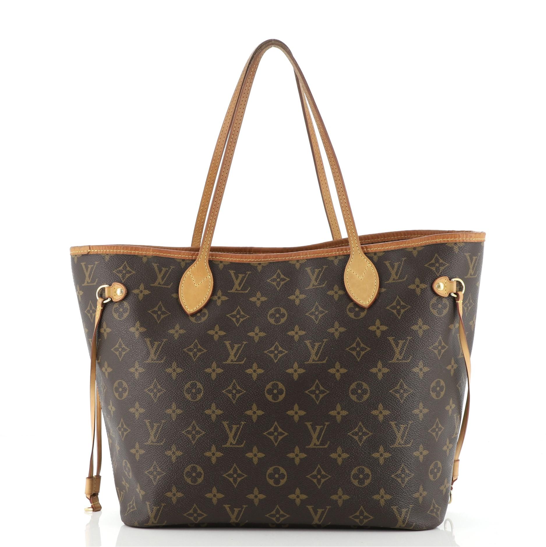 Black Louis Vuitton Neverfull Tote Monogram Canvas MM