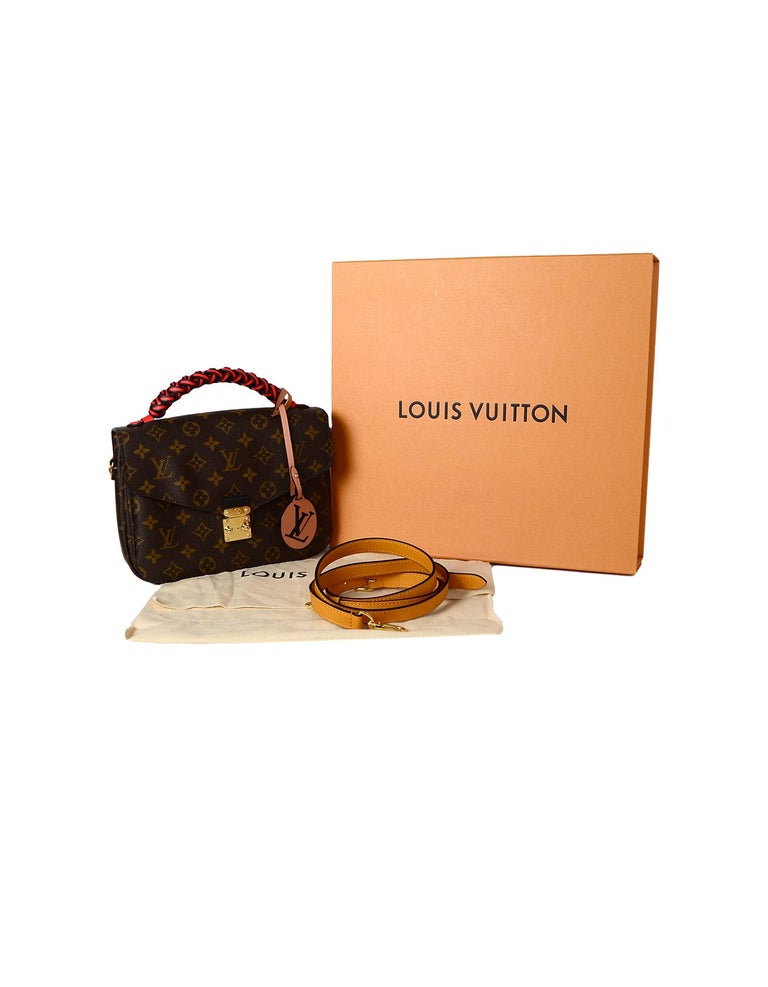 Louis Vuitton NEW '18 LV Monogram Braided Pochette Metis Messenger