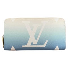Louis Vuitton NEW Blue Monogram Giant By The Pool Zippy Wallet