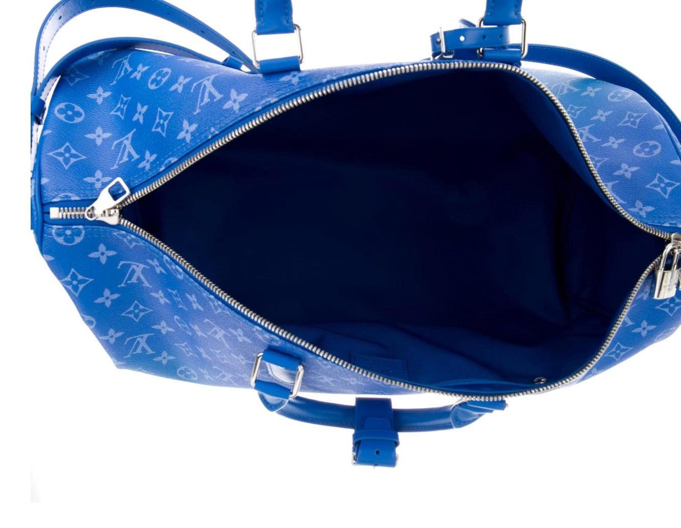 lv travel bag blue