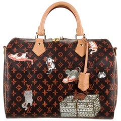 Louis Vuitton NEW Brown Orange Red Mono Cat Speedy 30 Top Handle Shoulder  Bag at 1stDibs | louis vuitton cat bag, louis vuitton cat purse, lv cat bag