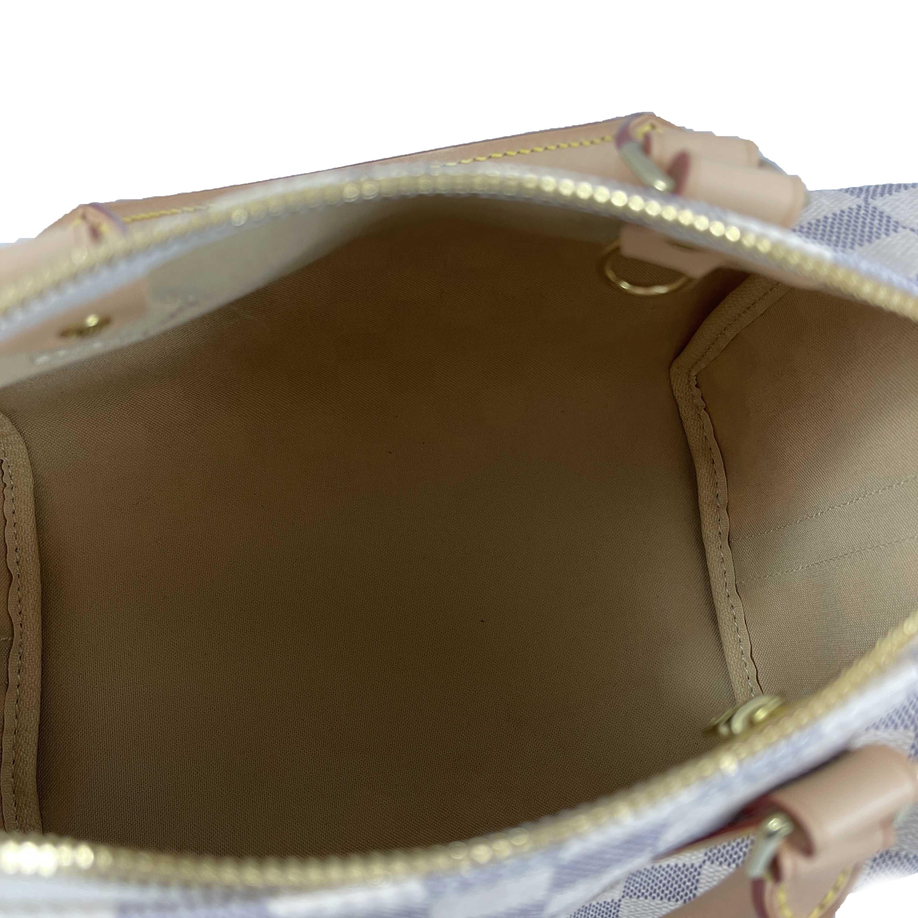 Louis Vuitton New Damier Azur Speedy 25 Bandouliere Top Handle Bag w/ Strap In Excellent Condition In Sanford, FL