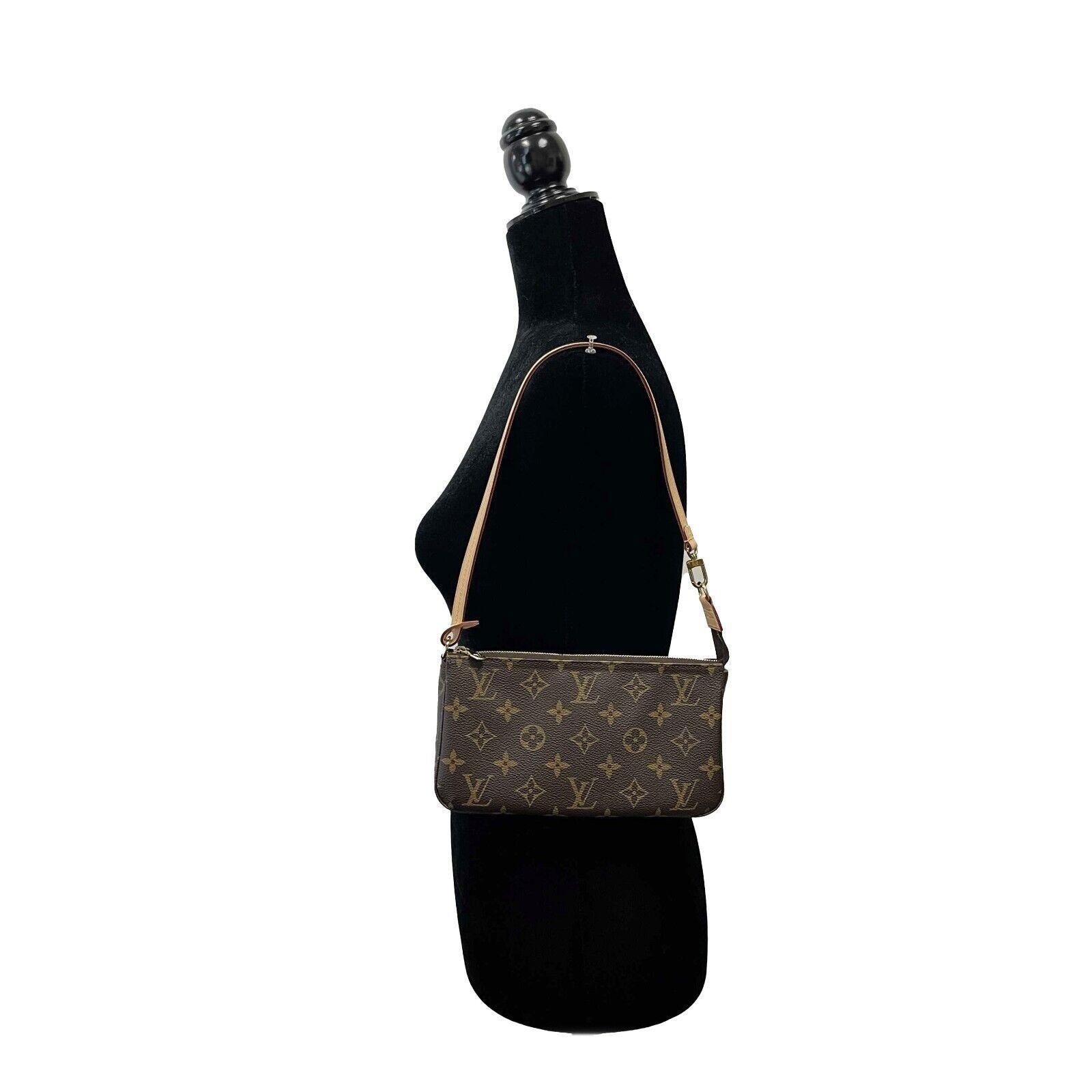 Women's Louis Vuitton - NEW KIT Brown Monogram Pochette Shoulder Bag w/ Removable Strap