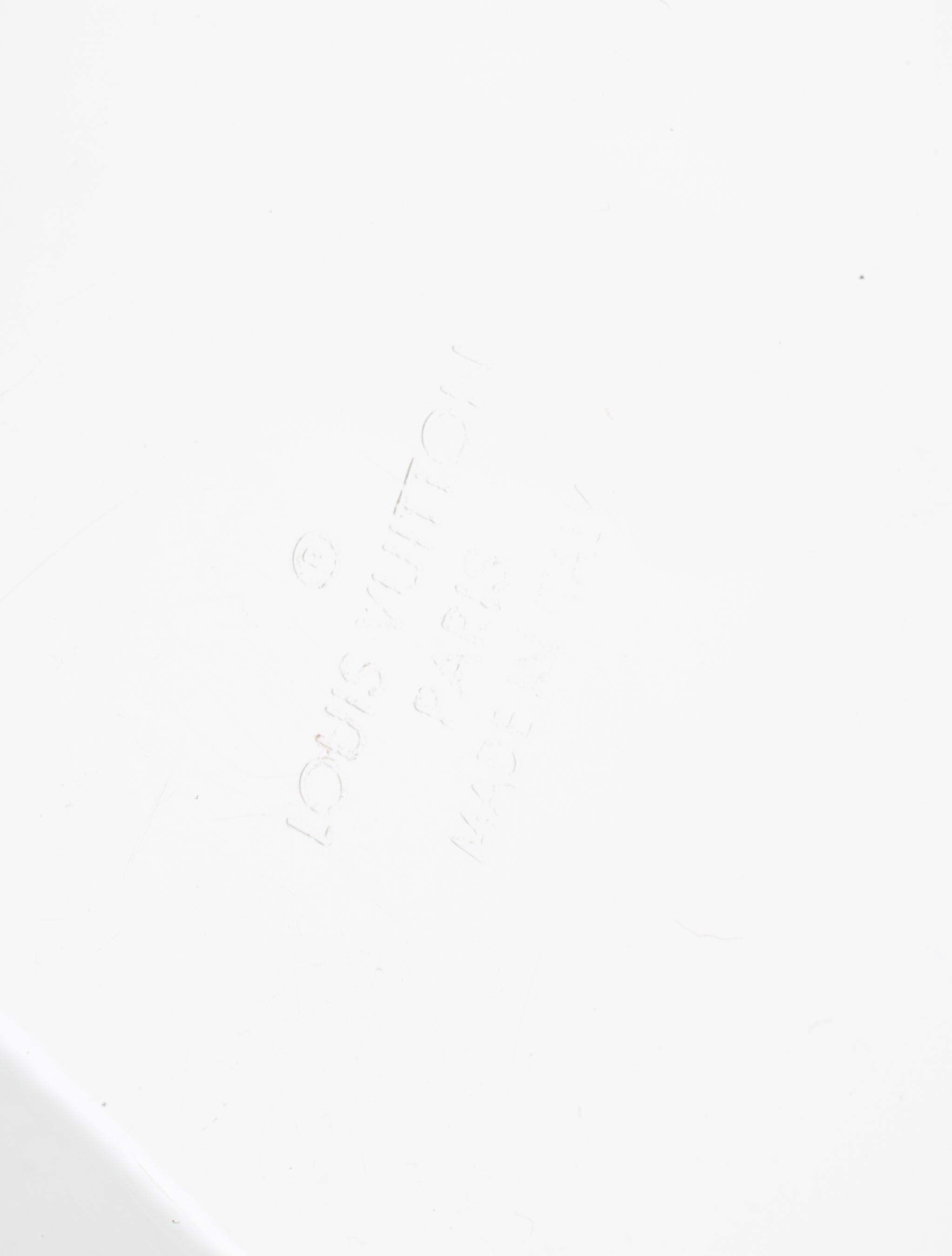 Beige Louis Vuitton NEW Limited Ed. Monogram Plexi Leather Vanity Jewelry Trinket Box