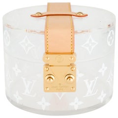 Louis Vuitton NEW Limited Ed. Monogram Plexi Leather Vanity Jewelry Trinket Box