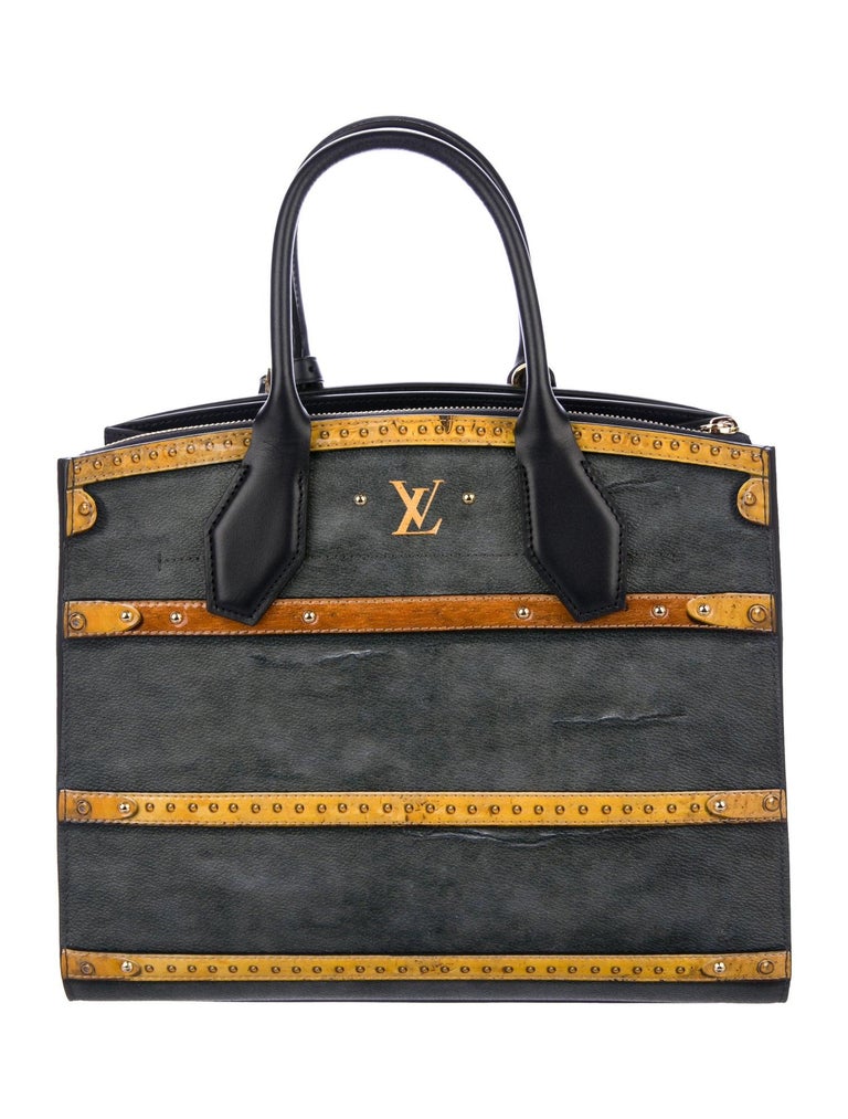 Louis Vuitton NEW Limited Edition Gray Top Handle Satchel Shoulder Bag