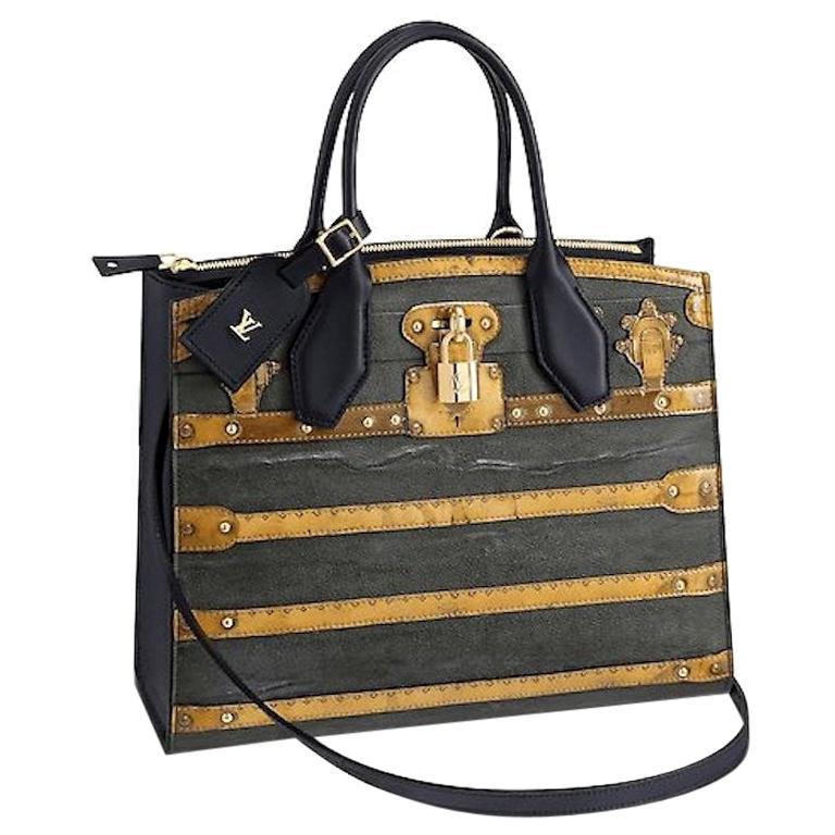 Louis Vuitton NEW Limited Edition Gray Top Handle Satchel Shoulder Bag