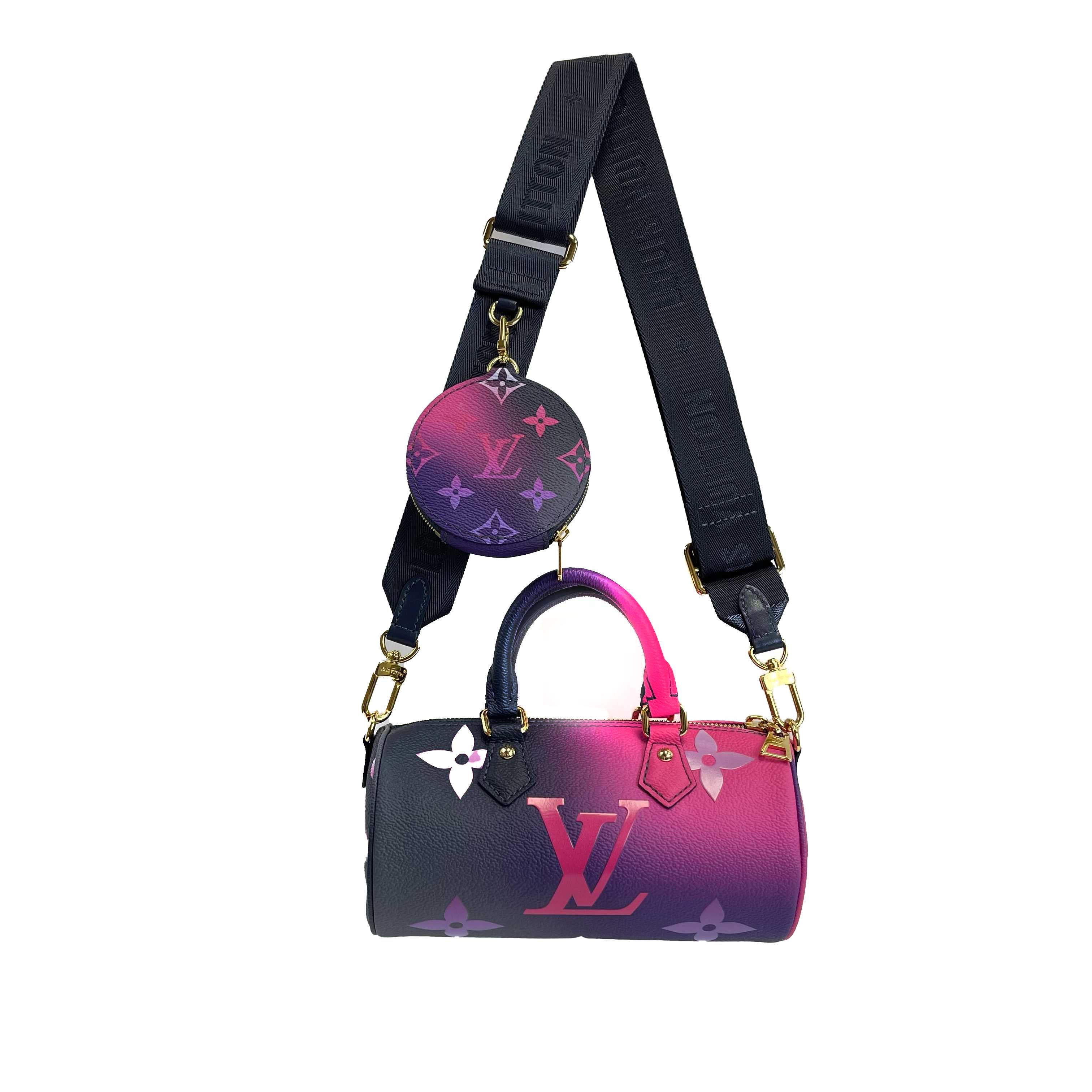 Louis Vuitton NEW Midnight Fuchsia Papillon BB Satchel - Coin Purse - Crossbody 7
