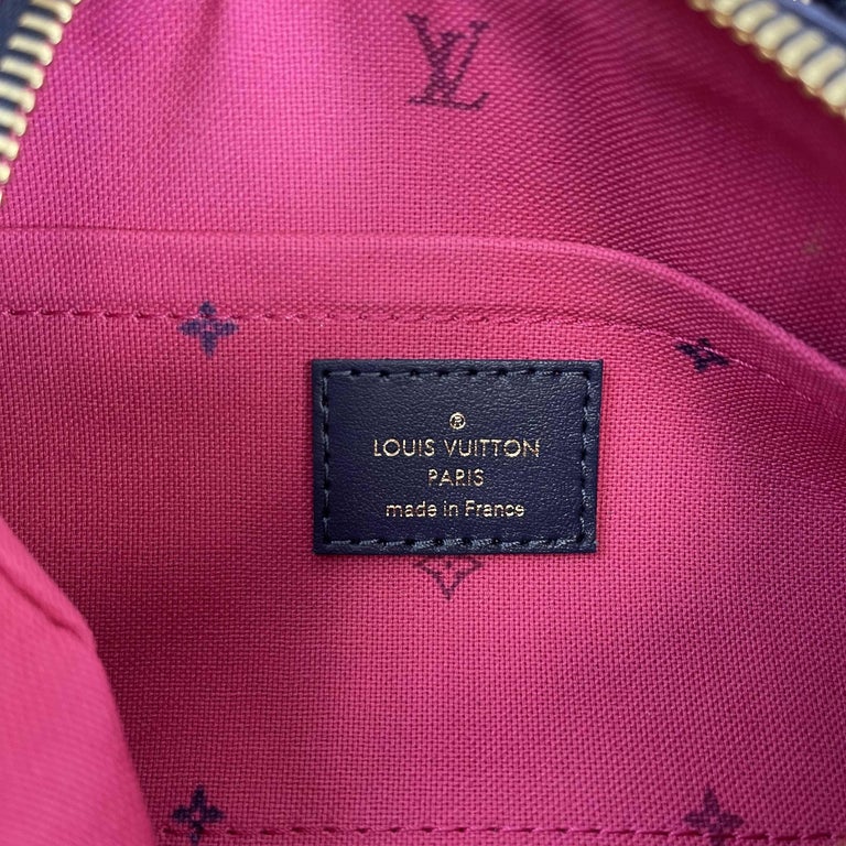 Louis Vuitton Midnight Fuchsia Coated Canvas Papillion Bb Gold Hardware, 2021-2022 (Like New), Pink/Purple/Blue Womens Handbag