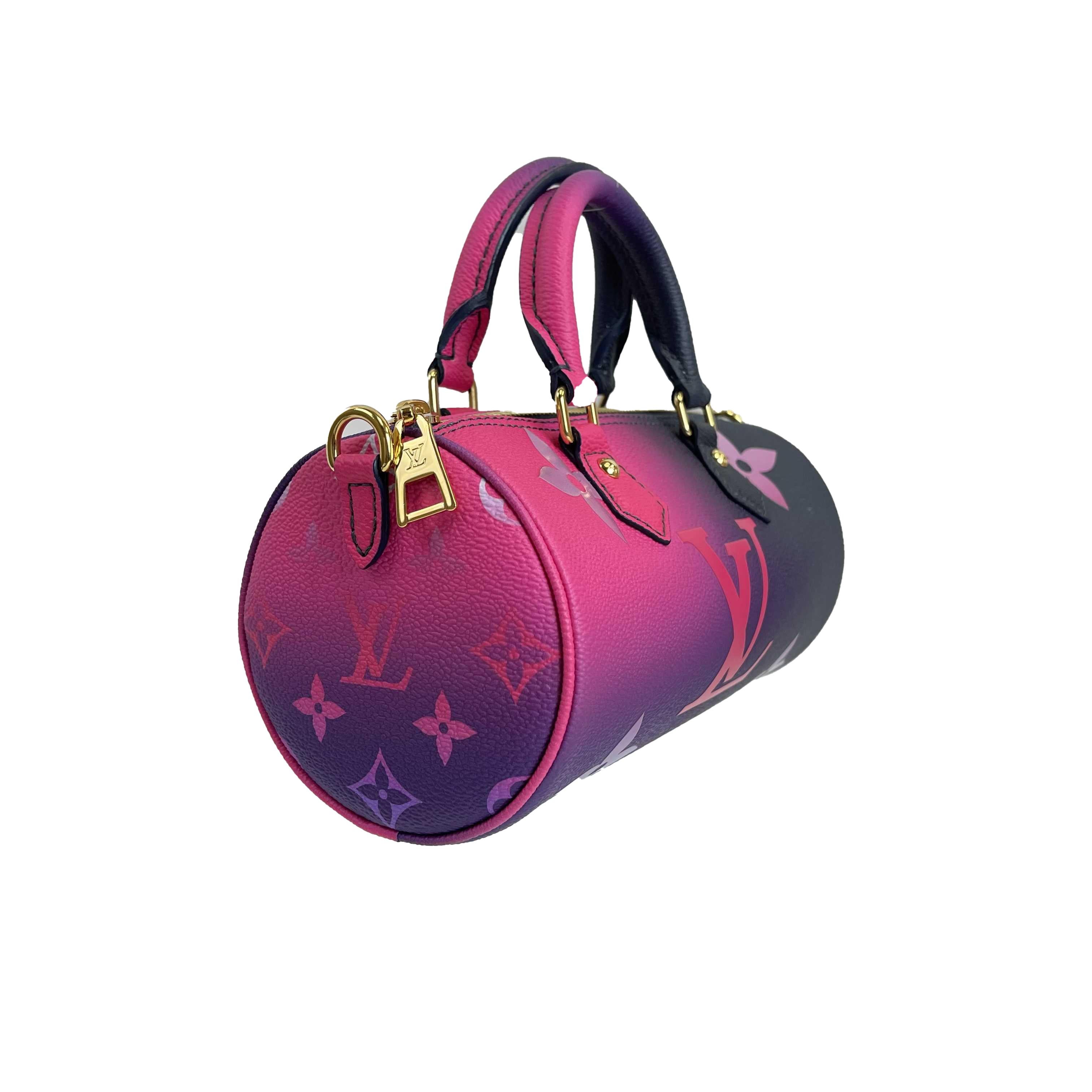 	Louis Vuitton NEW Midnight Fuchsia Papillon BB Satchel - Coin Purse - Crossbody 9