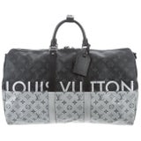 lav lektier generelt sikkerhedsstillelse Louis Vuitton NEW Monogram Black Silver Top Handle Men's Travel Duffle Bag  at 1stDibs