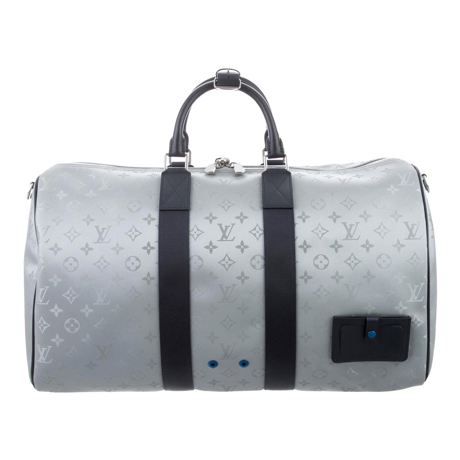 Louis Vuitton NEW Monogram Blue Silver Top Handle Men's Travel Duffle Bag  at 1stDibs | louis vuitton silver duffle bag, louis vuitton silver travel  bag, louis vuitton duffle bag mens blue